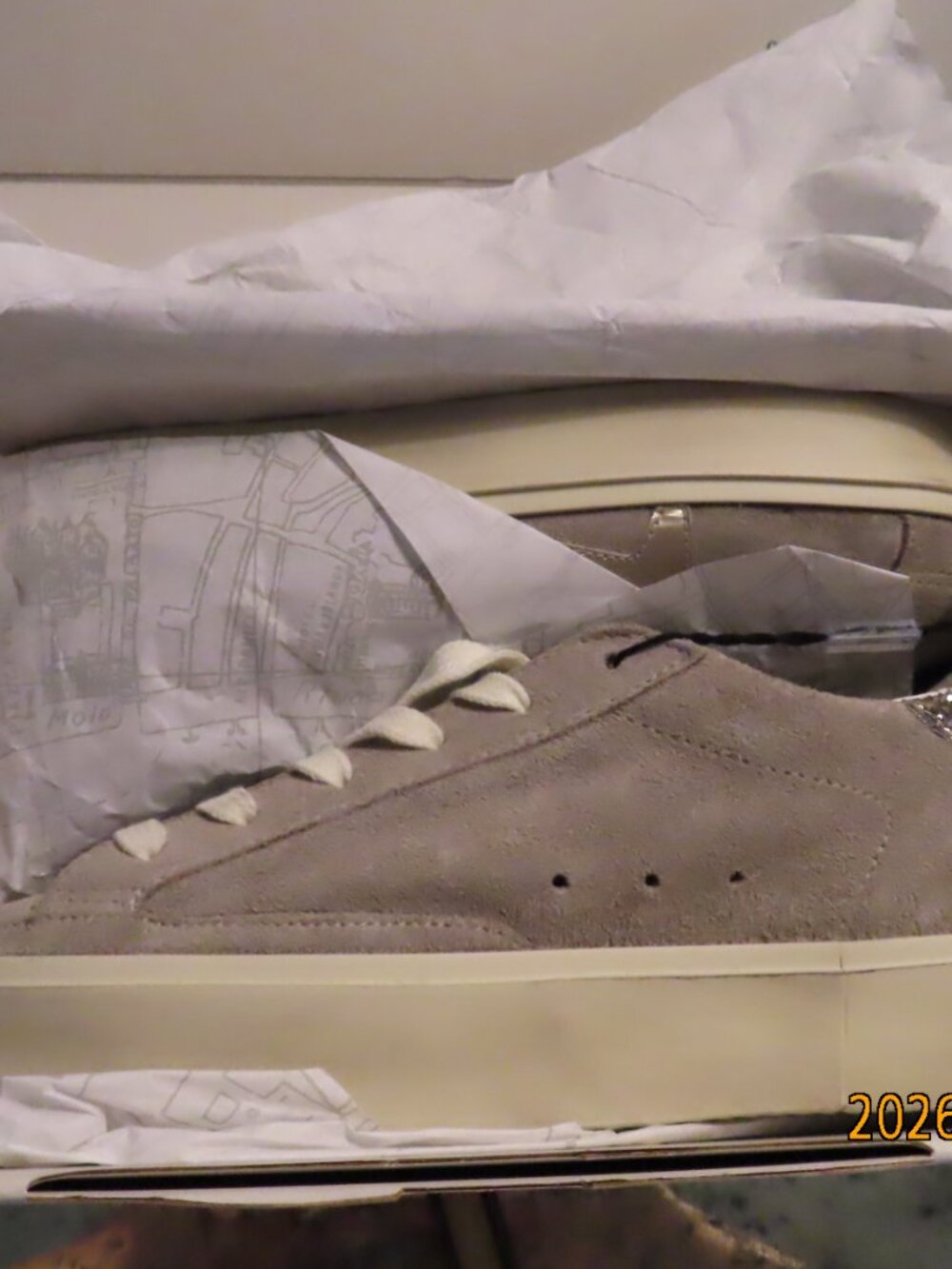 Women’s Hi Star sneakers Grey Suede-laminated Star & Glitter Size 40 - Picture 6 of 15
